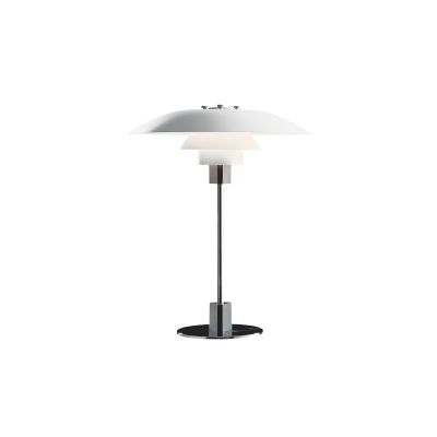 PH 4/3 Tischleuchte von Louis Poulsen: Elegante Designleuchte mit dreischirmigem System für blendfreies Licht.